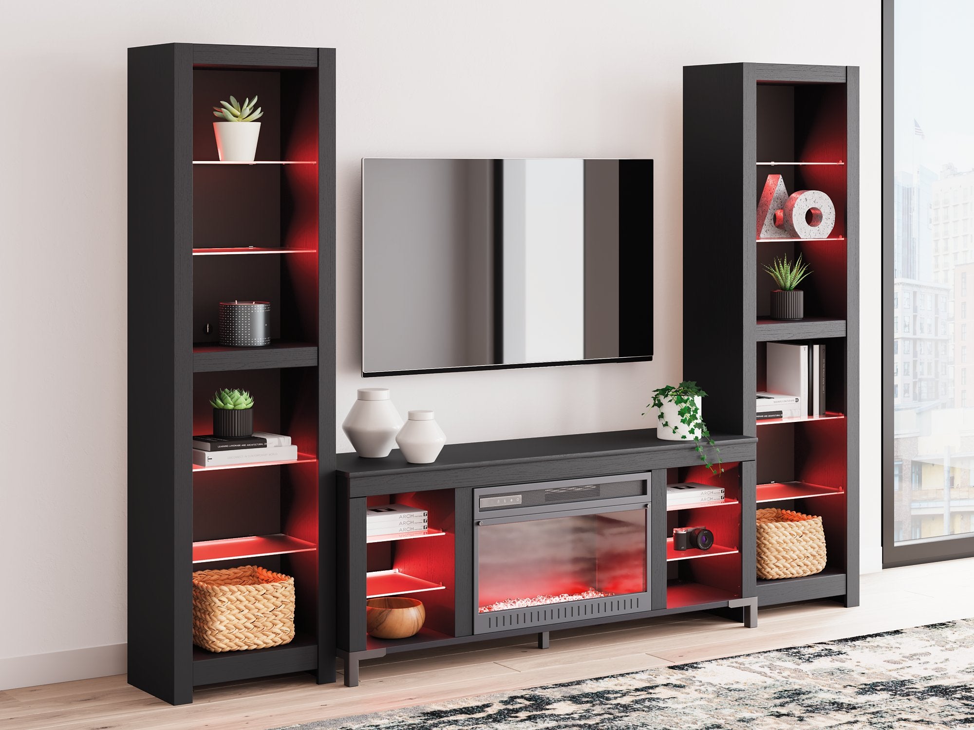 Cayberry Entertainment Center with Electric Fireplace